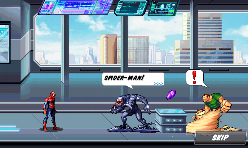 Spider-Man: Ultimate Power (Android) screenshot: Meeting at the table