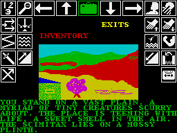Kobyashi Naru (ZX Spectrum) screenshot: Knowledge start