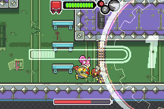 Drill Dozer (Game Boy Advance) screenshot: You'll need another gear to break through this self-repairing wall