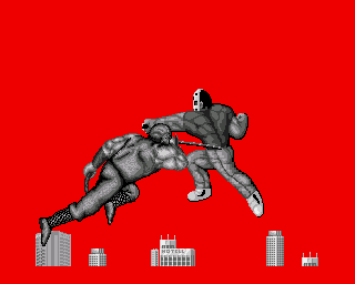 Ninja Gaiden (Amiga) screenshot: An enemy gets a taste of the blade.