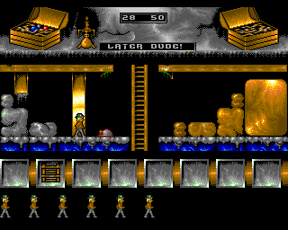 Gordian Tomb (Amiga) screenshot: Miner helmet