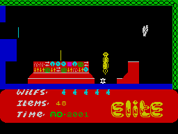 Kokotoni Wilf (ZX Spectrum) screenshot: Start level 5 - Future(i.e. 2001:)).