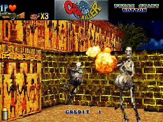 Crypt Killer (SEGA Saturn) screenshot: No "crypt" game is complete without an Egyptian level.