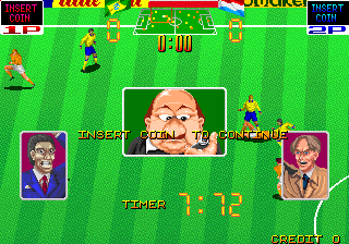 Super Soccer Champ (Arcade) screenshot: Continue screen