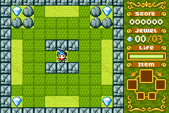 Boulder Dash EX (Game Boy Advance) screenshot: Story mode - First puzzle