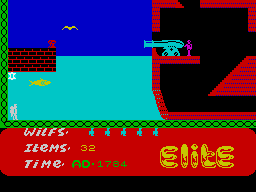 Kokotoni Wilf (ZX Spectrum) screenshot: Bow weapon.