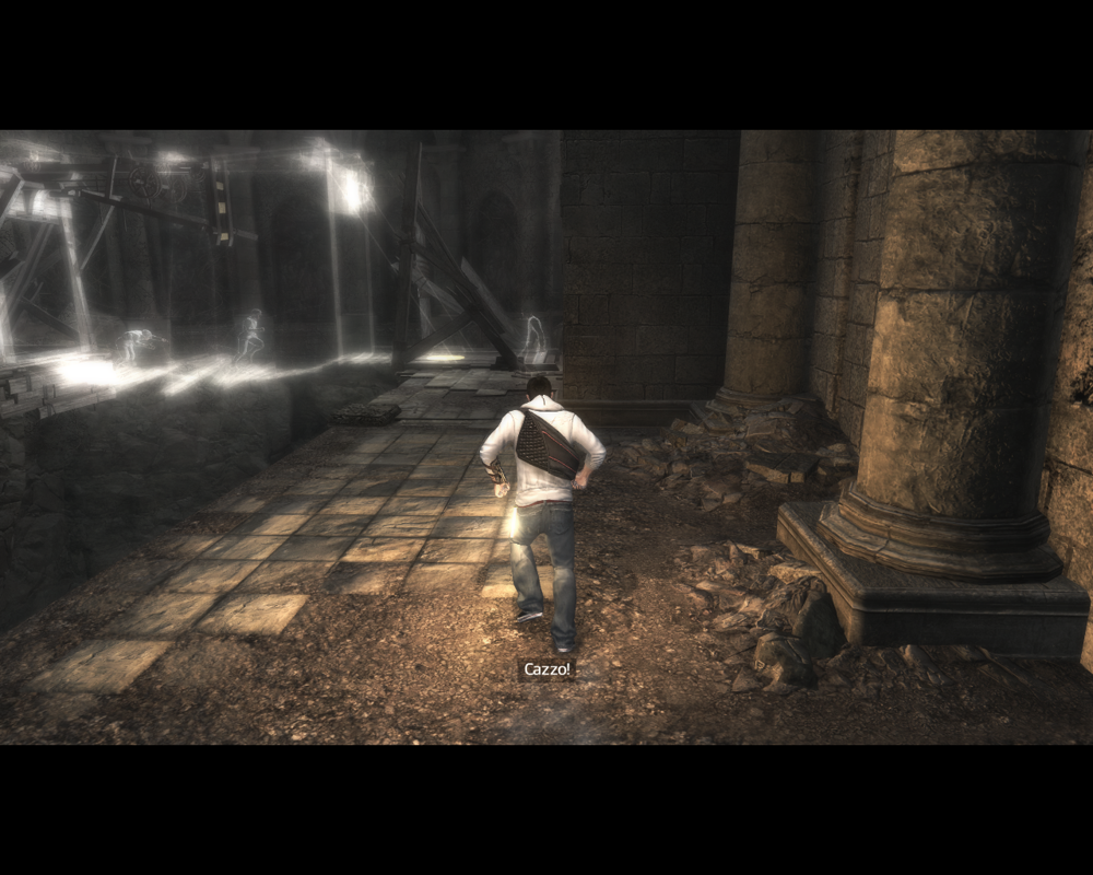 Assassin's Creed: Brotherhood (Windows) screenshot: Ezio visits the real Monteriggioni and starts seeing ghosts