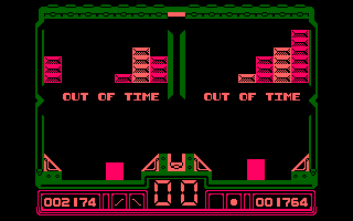 Hotshot (Amstrad CPC) screenshot: Out of time