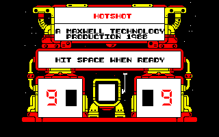 Hotshot (Amstrad CPC) screenshot: Title screen
