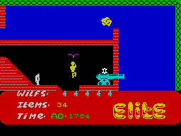 Kokotoni Wilf (ZX Spectrum) screenshot: Stern weapon.