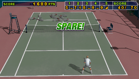 Virtua Tennis: World Tour (PSP) screenshot: Bowling mini game