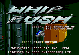 Whip Rush (Genesis) screenshot: American title screen