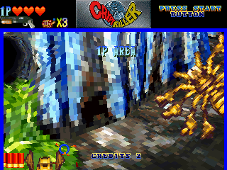 Crypt Killer (SEGA Saturn) screenshot: Facehuggers. These things are highly annoying, as they pour out in large quantities.
