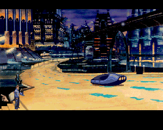 Universe (Amiga) screenshot: City on Wheelworld.