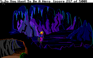 Hero's Quest: So You Want to Be a Hero (Amiga) screenshot: In the caves