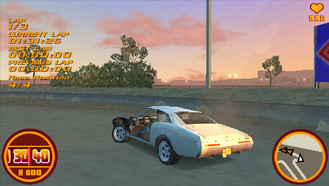 Driver '76 (PSP) screenshot: All cars have realistic damage model