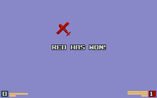 Aces High: The True Air Duel Simulator (DOS) screenshot: Red has won!
