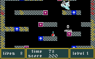 Castle Frankenstein (Atari ST) screenshot: Teleporting
