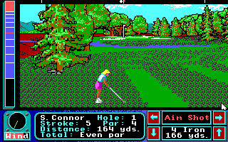 Jack Nicklaus presents The Major Championship Courses of 1989 (Apple IIgs) screenshot: Closer to the hole, over par already