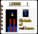 Dr. Robotnik's Mean Bean Machine (Game Gear) screenshot: Playing in puzzle mode