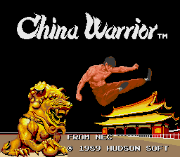 China Warrior (TurboGrafx-16) screenshot: Title screen