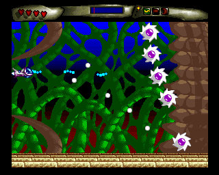 Pulsar (Amiga) screenshot: Purple discs