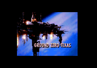 Ground Zero Texas (SEGA CD) screenshot: Game title during the animation