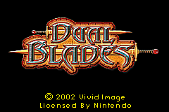 Dual Blades (Game Boy Advance) screenshot: Title screen.