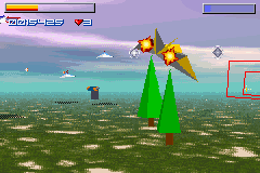 Star X (Game Boy Advance) screenshot: The green fields of Birmen