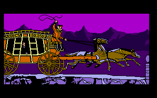 Brides of Dracula (Amiga) screenshot: Intro - Van Helsing arriving