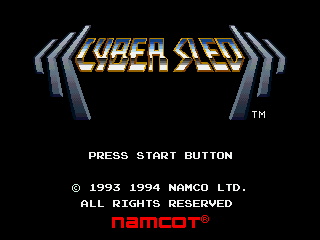 Cyber Sled (PlayStation) screenshot: Title screen.