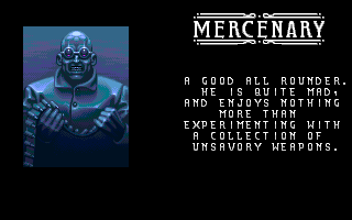 Soldiers of Fortune (Amiga) screenshot: Mercenary (AGA version)