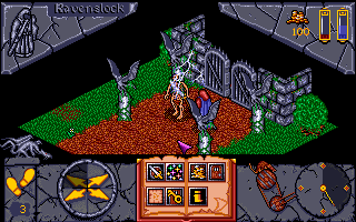 HeroQuest II: Legacy of Sorasil (Amiga) screenshot: Spell casting - Lightning bolt