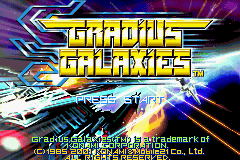 Gradius Galaxies (Game Boy Advance) screenshot: Title screen