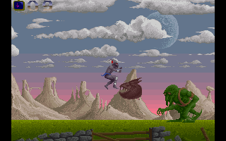 Shadow of the Beast (Amiga) screenshot: You meet new types of enemies all the time.