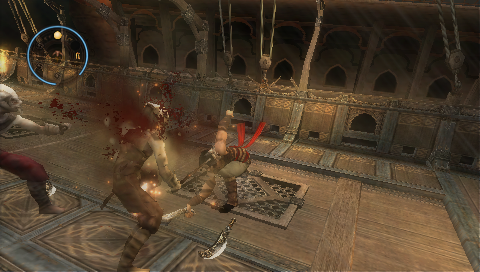 Prince of Persia: Revelations (PSP) screenshot: Split this guy down the middle.