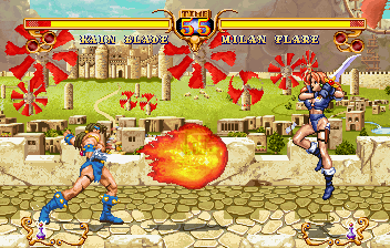 Golden Axe: The Duel (SEGA Saturn) screenshot: The special moves are hard to pull off, and even when you do, they are kind of weak.