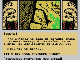 A Lenda da Gávea (MSX) screenshot: Paredão ("sheer wall") Lionel Terray