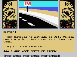 A Lenda da Gávea (MSX) screenshot: Joá street