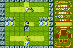 Boulder Dash EX (Game Boy Advance) screenshot: Two caterpillars