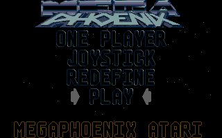 Mega Phoenix (Atari ST) screenshot: Title screen