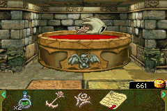 Mazes of Fate (Game Boy Advance) screenshot: This pool has been contaminated and needs cleansing
