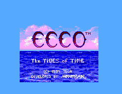 Ecco: The Tides of Time (SEGA Master System) screenshot: Title screen