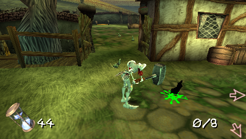 MediEvil: Resurrection (PSP) screenshot: "Smash rat" mini game