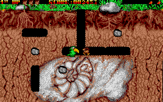 Dugger (Atari ST) screenshot: Taking the bird one