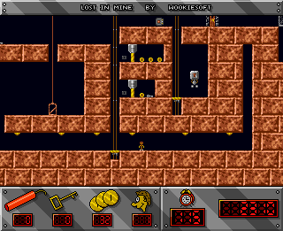 Lost in Mine (Amiga) screenshot: Start of level 3