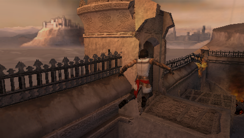 Prince of Persia: The Two Thrones (PSP) screenshot: Jumping…
