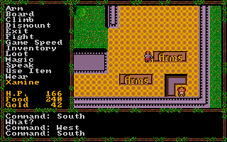 Questron II (Amiga) screenshot: Weapon shop