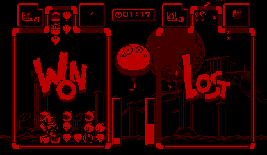 Panic Bomber (Virtual Boy) screenshot: I made a balloon cry!