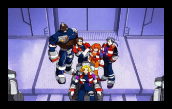 Burning Rangers (SEGA Saturn) screenshot: Intro shot 6. Somewhere between the movie Backdraft and Power Rangers, BR is definitely unique.